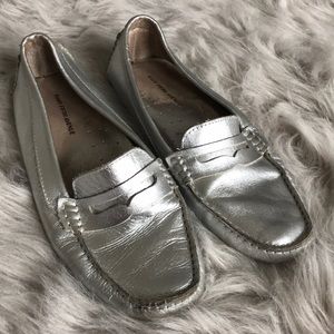 Honeycomb embossed Metallic Leather penny drivers